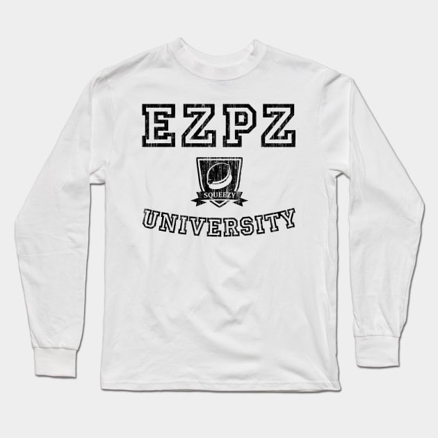 EZPZ Campus Logo Faded Look (Black Type) Long Sleeve T-Shirt by cheekenpeeg